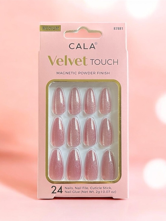 Cala Other - Cala Velvet Touch Pink Sparkle Nails